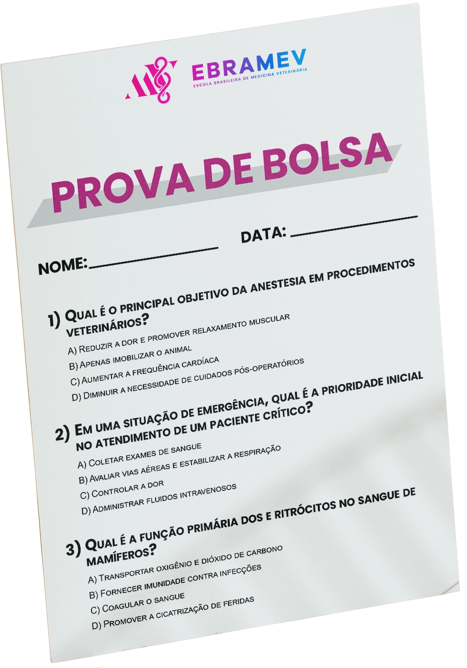 Prova Bolsa